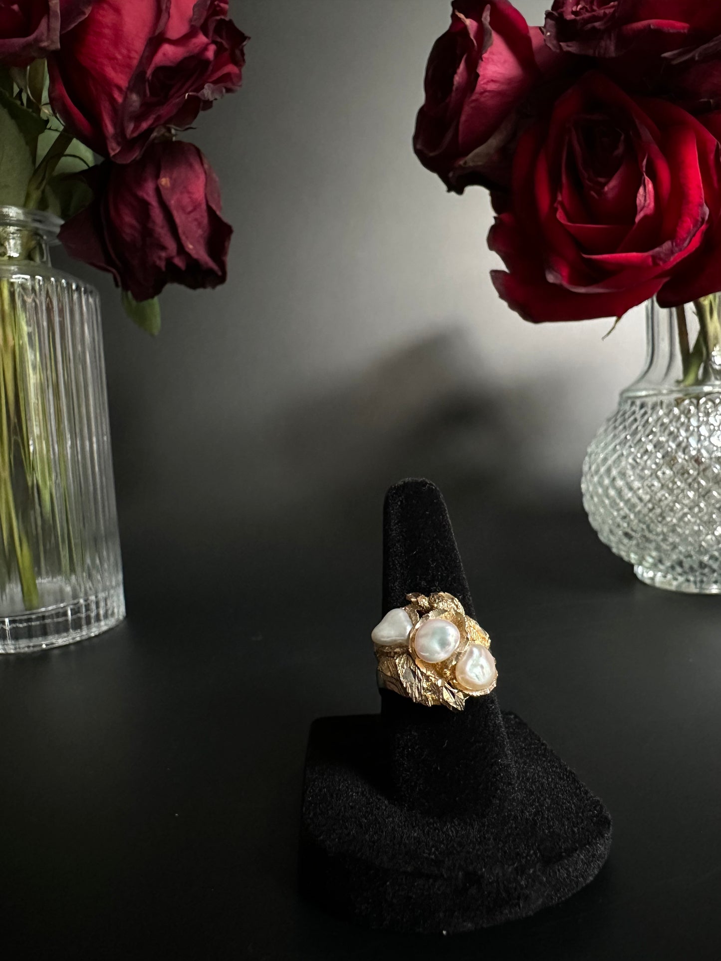 Triple Threat Pearl Ring