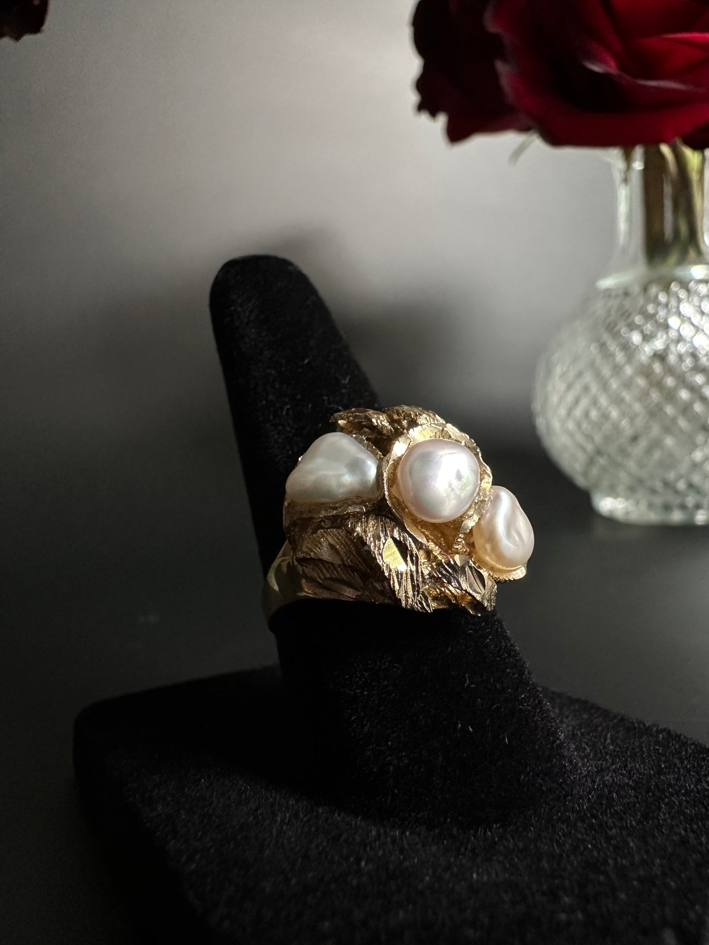 Triple Threat Pearl Ring