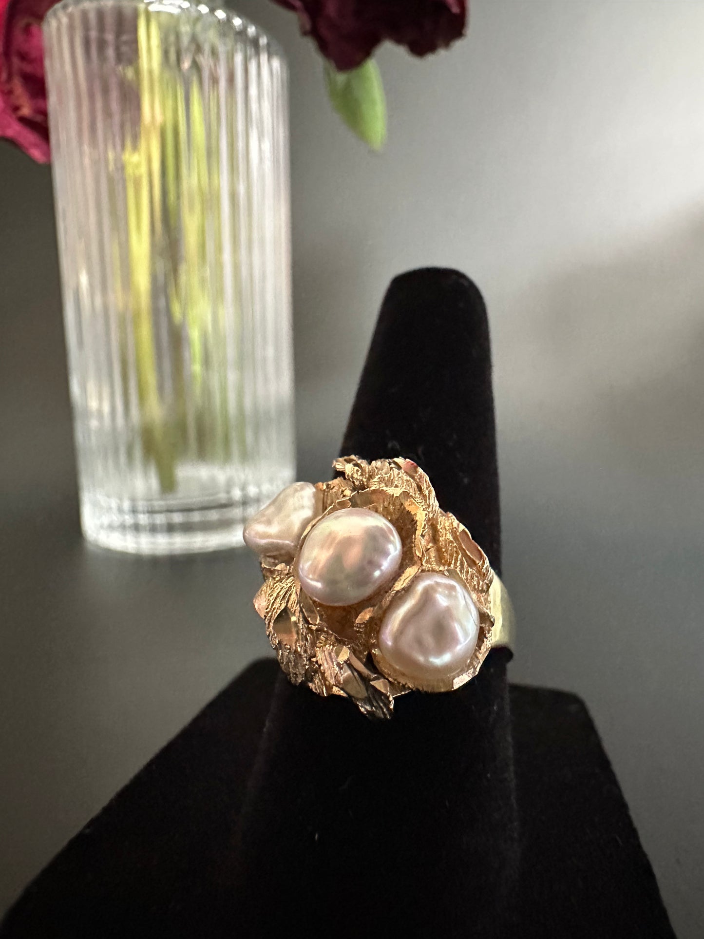 Triple Threat Pearl Ring