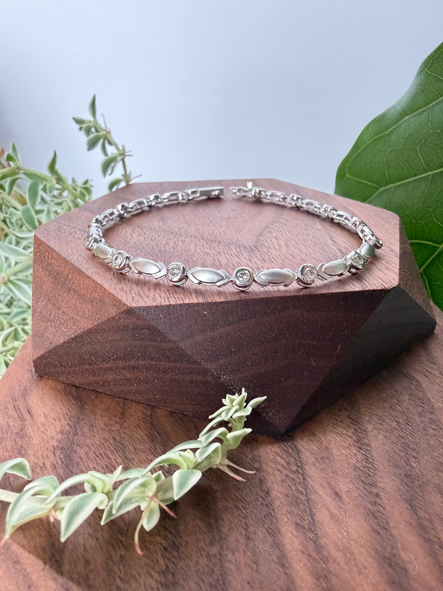 Diamond Station Tennis Bracelet