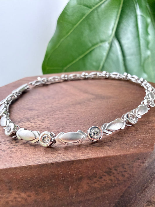 Diamond Station Tennis Bracelet